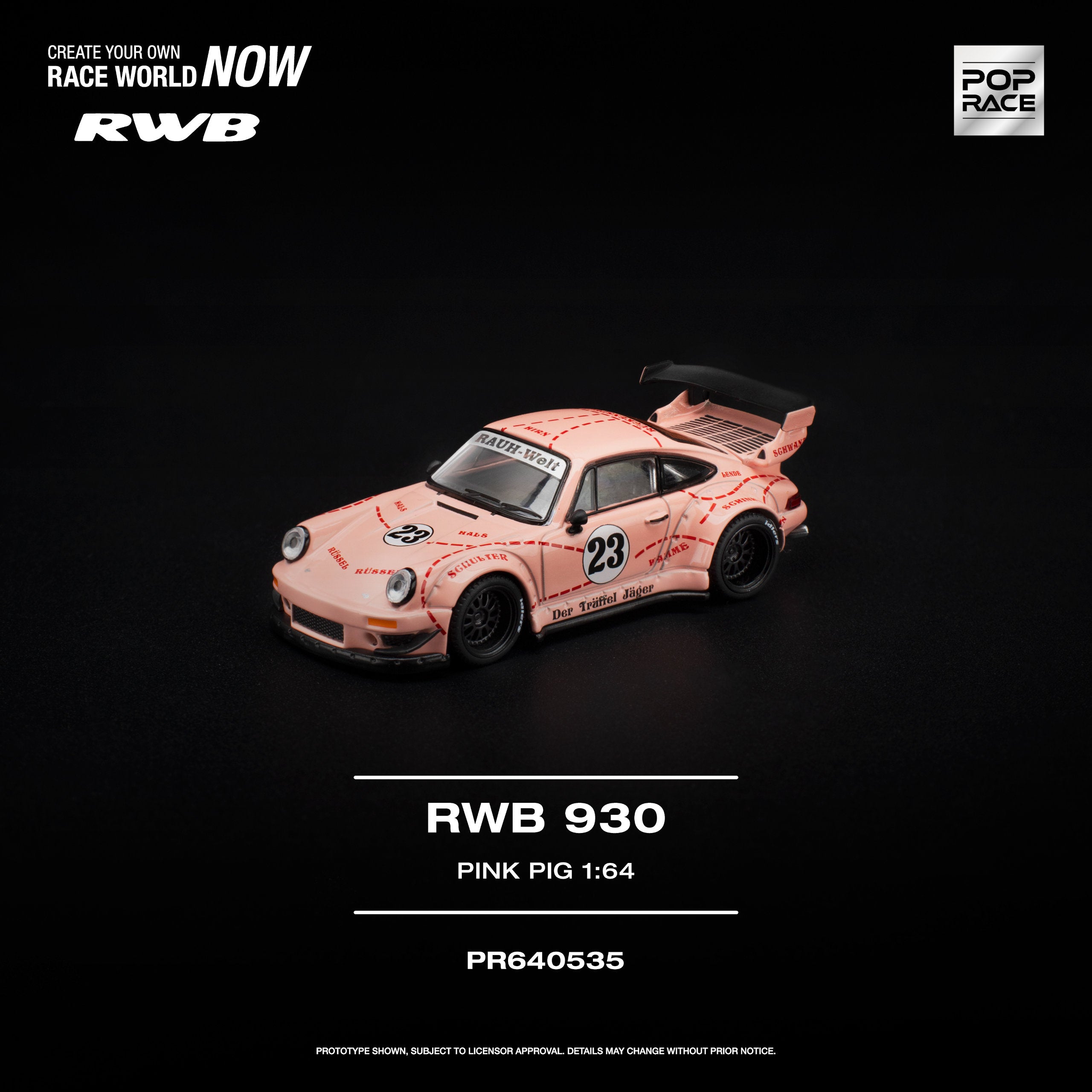 Pop Race RWB 930 Pink Pig 1:64 – Kai's Kollectibles